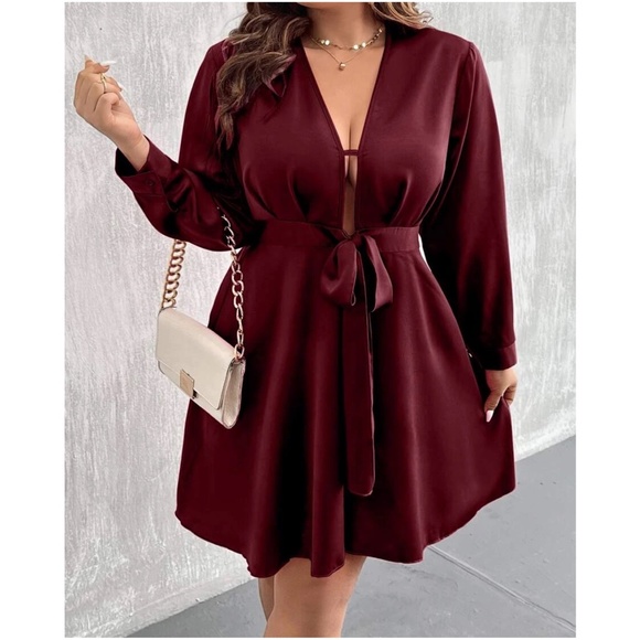 Luxe Cut out Tie Evening Party Sexy Dress - Picture 7 of 8